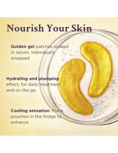 Mascarilla de Ojos de Oro MATKAS - 20 Pares, Anti-Ojeras y Anti-Hinchazón