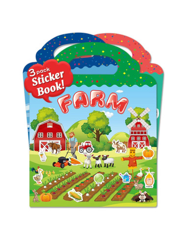 Libro de Pegatinas Reutilizables Benresive para Niños 2-4 Años