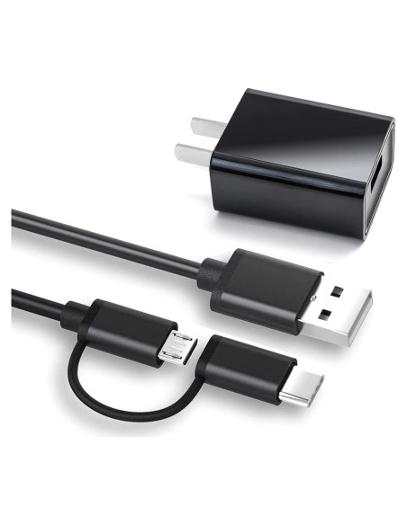 Cargador Rápido 2 en 1 Micro USB Tipo C para Linternas Nebo y Mezcladores Portátiles Cargador Rápido 2 en 1 Micro USB Tipo C para Linternas Nebo y Mezcladores Portátiles