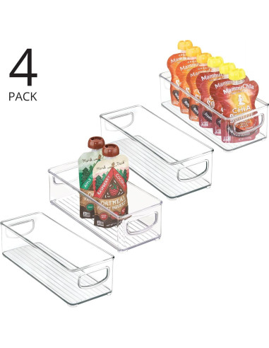 Caja Organizadora Plástica mDesign 4 Unidades 25.4x10.16cm