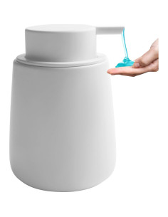 Dispensador de Jabón Cerámica TOOZFO 350 ml Blanco Minimalista 2