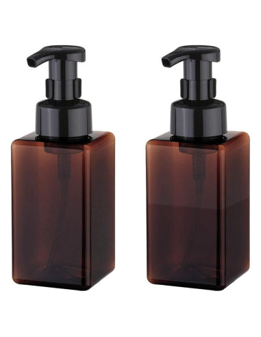 Dispensador de Jabón Espumoso UUJOLY 450ml Recargable Ámbar - 2 Pcs