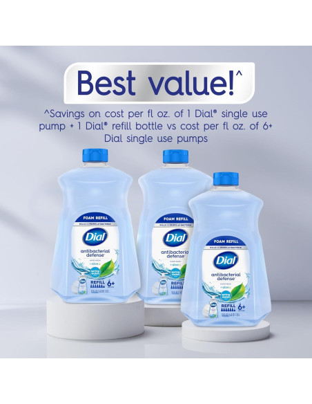 Jabón de Manos Espumoso Antibacteriano Dial 1.47 kg Agua de Primavera Jabón de Manos Espumoso Antibacteriano Dial 1.47 kg Agua de Primavera