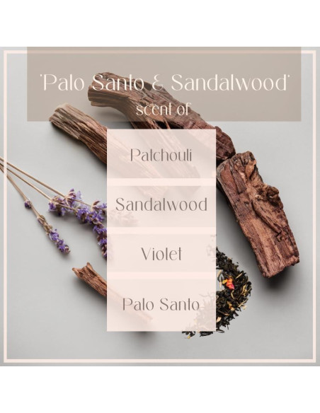 Vela Aromática de Palo Santo y Sándalo - Cera de Soja 226g Vela Aromática de Palo Santo y Sándalo - Cera de Soja 226g