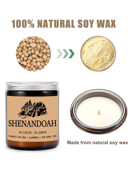 Vela Aromática de Soja Orgánica 8oz - Parque Nacional Shenandoah Vela Aromática de Soja Orgánica 8oz - Parque Nacional Shenandoah