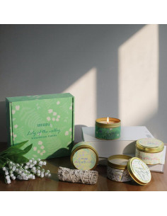 Juego de Velas Aromáticas HUANXI Lirio del Valle 4 Pack 32oz 2