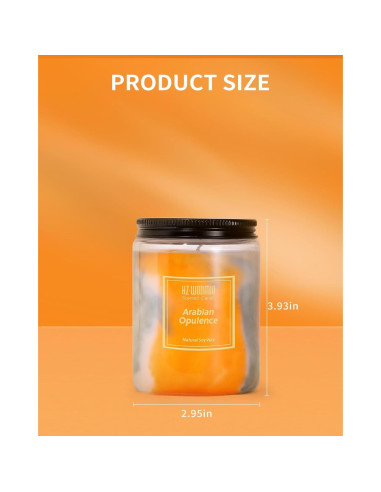 Vela Aromática HZ-WONMIO Fresia y Pera 270g - 80 Horas