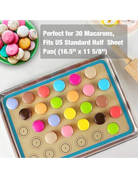 Tapete de Silicona Antiadherente Cook Time - 2 Piezas para Macarons Tapete de Silicona Antiadherente Cook Time - 2 Piezas para Macarons