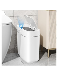 Basurero Inteligente JUDRDO 3.5 Galones con Sensor Blanco