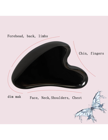 Herramienta de Masaje Gua Sha YAMHOHO de Cuarzo Rosa 40g Herramienta de Masaje Gua Sha YAMHOHO de Cuarzo Rosa 40g