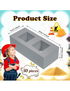 Bloques de Construcción de Espuma Zhanmai 50 Piezas 20.32x10.16cm 2