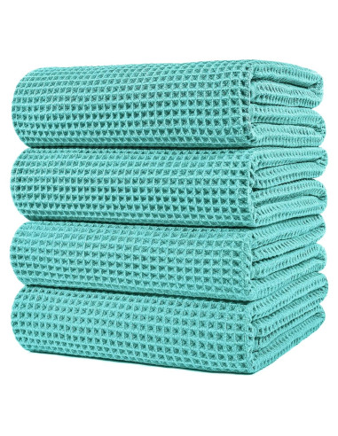 Toalla de baño POLYTE Waffle8 Microfibra 76.2x152.4 cm 4 Unidades