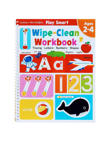 Play Smart Wipe-Clean Workbook: Ages 2-4: Tracing, Letters, Numbers, Shapes