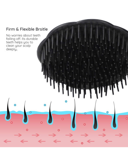 Cepillo de Masaje para Cuero Cabelludo Segbeauty 2 Pcs - Negro Cepillo de Masaje para Cuero Cabelludo Segbeauty 2 Pcs - Negro