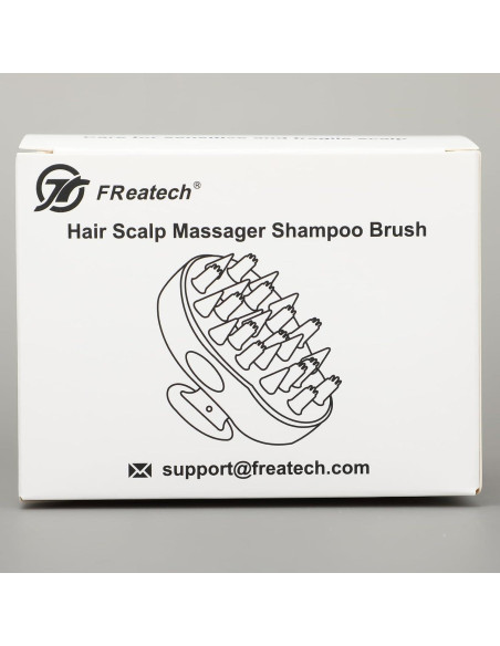 Cepillo Masajeador de Cuero Cabelludo FREATECH Negro 9.4x7.9cm Cepillo Masajeador de Cuero Cabelludo FREATECH Negro 9.4x7.9cm