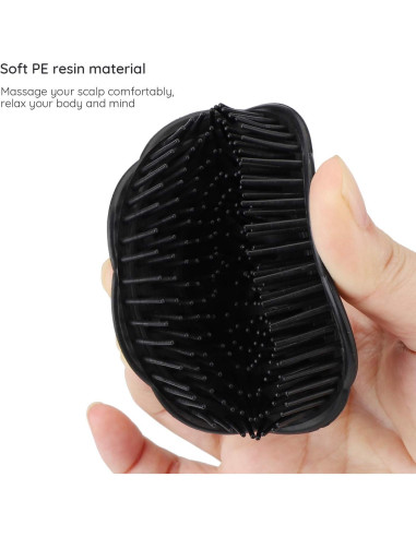 Cepillo de Masaje para Cuero Cabelludo Segbeauty 2 Pcs - Negro