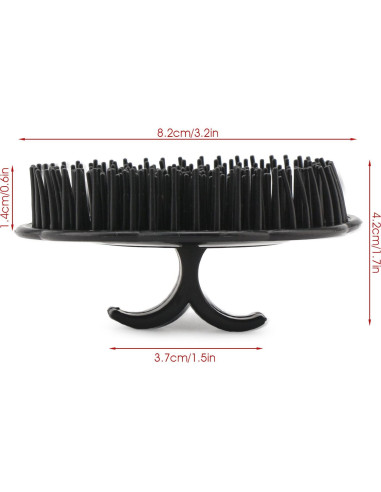 Cepillo de Masaje para Cuero Cabelludo Segbeauty 2 Pcs - Negro