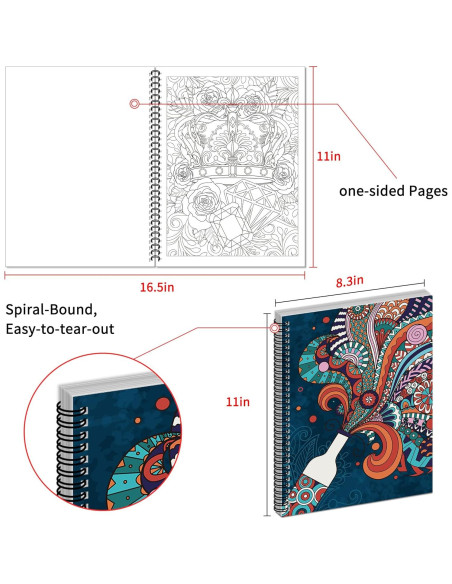 Juego de 3 Libros para Colorear Adultos Kalysky - Relajación Juego de 3 Libros para Colorear Adultos Kalysky - Relajación