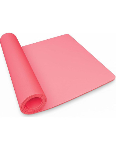 Alfombrilla de Yoga Rosa Genérico 183x61cm 6mm Antideslizante