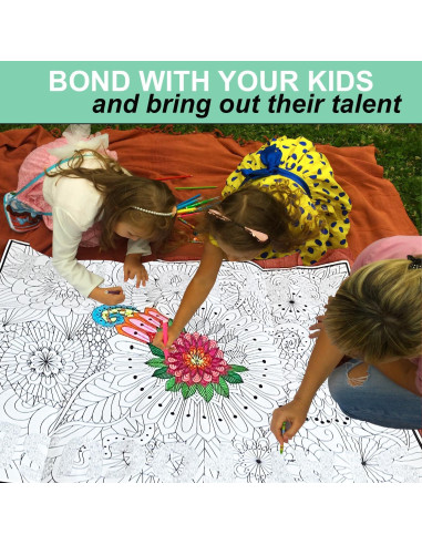 Póster de Colorear Jumbo Motivacional ALNETI 98x68 cm