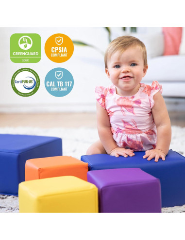 Bloques de Espuma SoftZone ECR4Kids - 7 Piezas para Niños