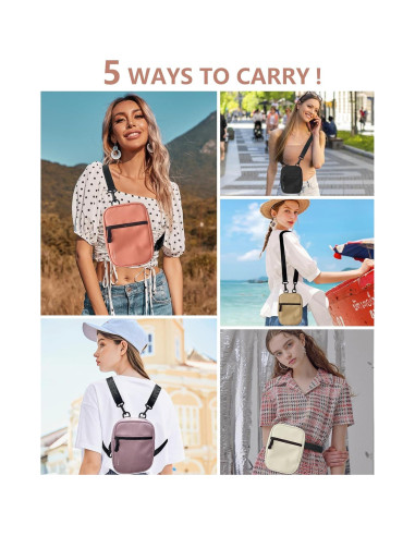 Bolsa Cruzada Bandolera BAPHITY para Mujeres Negra 1.75L