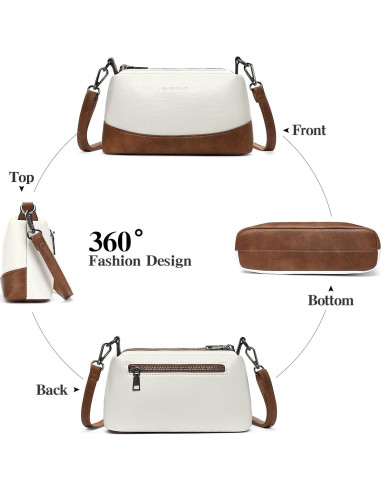 Bolso Cruzado GAEKEAO de Cuero Vegano para Mujeres 22x7x14cm