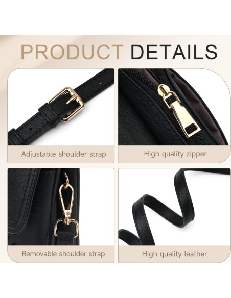 Bolso Cruzado Pequeño APHISON de Cuero Vegano para Teléfono Bolso Cruzado Pequeño APHISON de Cuero Vegano para Teléfono