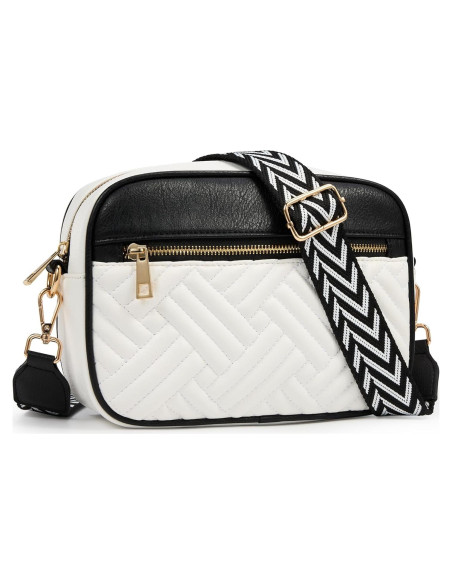 Bolso Cruzado Elegante de Cuero Vegano para Mujer - 24x16cm Bolso Cruzado Elegante de Cuero Vegano para Mujer - 24x16cm