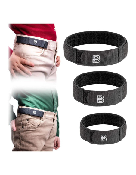 CinturónBros para Niños - Paquete de 3 Tallas (S, M, L) - Ajuste Elástico CinturónBros para Niños - Paquete de 3 Tallas (S, M, L) - Ajuste Elástico