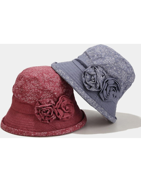 Sombrero de Sol de Ala Ancha YEKEYI para Mujeres - Rojo Vino Sombrero de Sol de Ala Ancha YEKEYI para Mujeres - Rojo Vino