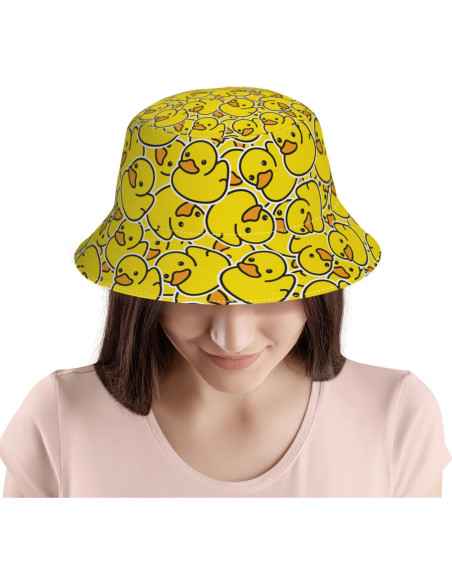 Sombrero de Cubo Plegable UV Pato Divertido para Mujeres y Hombres Sombrero de Cubo Plegable UV Pato Divertido para Mujeres y Hombres