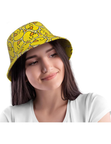 Sombrero de Cubo Plegable UV Pato Divertido para Mujeres y Hombres