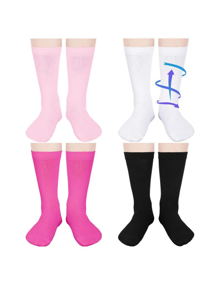 4 Pares de Calcetines de Compresión Niños 15-20 mmHg Multicolor 4 Pares de Calcetines de Compresión Niños 15-20 mmHg Multicolor