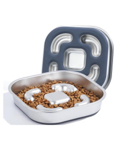 Cuenco de Alimentación Lenta Nicelock Acero Inoxidable 4 Tazas