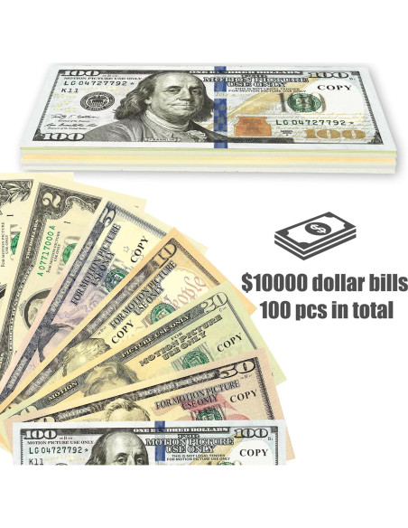 Set de Dinero Falso Alagoo 140 Piezas para Niños - Juego Educativo Set de Dinero Falso Alagoo 140 Piezas para Niños - Juego Educativo