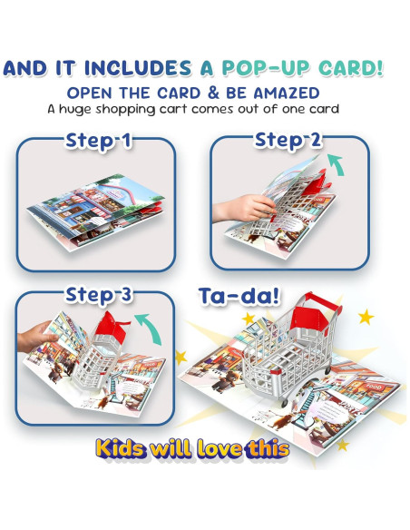 Conjunto de Dinero de Juego Realista para Niños - 304 Billetes y 80 Tarjetas Conjunto de Dinero de Juego Realista para Niños - 304 Billetes y 80 Tarjetas