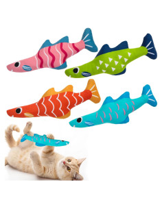 Juguetes para Gatos EXPAWLORER con Hierba Gatera - Set de 4 Piezas