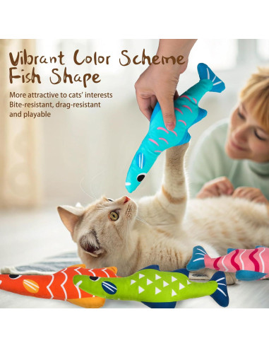 Juguetes para Gatos EXPAWLORER con Hierba Gatera - Set de 4 Piezas