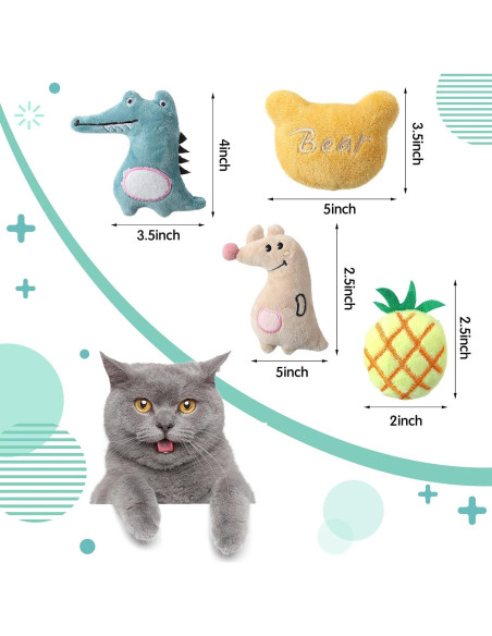 Juguetes de Hierba Gatera Gejoy 20 Piezas para Gatos Interiores Juguetes de Hierba Gatera Gejoy 20 Piezas para Gatos Interiores