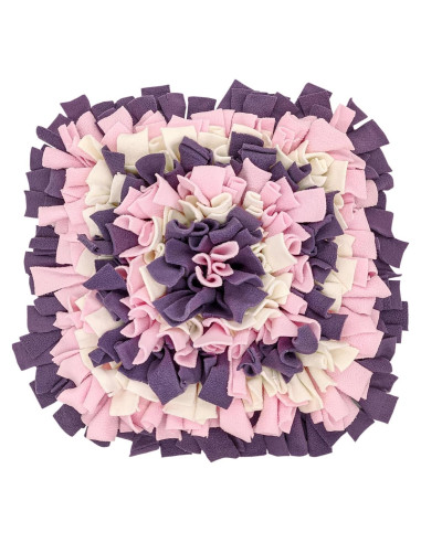 Alfombra de olfato para perros LIVEKEY 45x45 cm Rosa/Violeta/Blanco