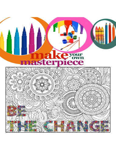 Póster de Colorear Jumbo ALNETI - Motivacional 98.1x67.8cm