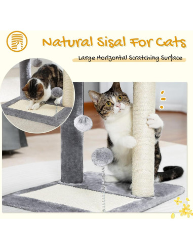 Poste Rascador para Gatos PAWZ Road con Percha y Juguetes