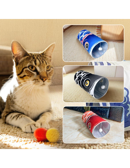 Túnel Interactivo para Gatos Dsumky Plegable 90 cm Negro Túnel Interactivo para Gatos Dsumky Plegable 90 cm Negro