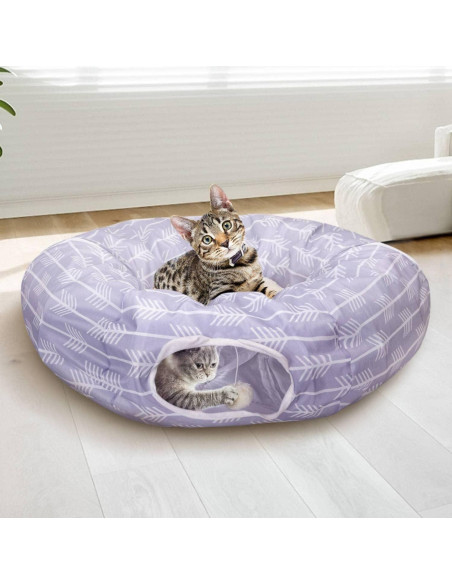 Cama Túnel para Gatos Nobleza, Plegable y Lavable, 30.96x28.83cm Cama Túnel para Gatos Nobleza, Plegable y Lavable, 30.96x28.83cm