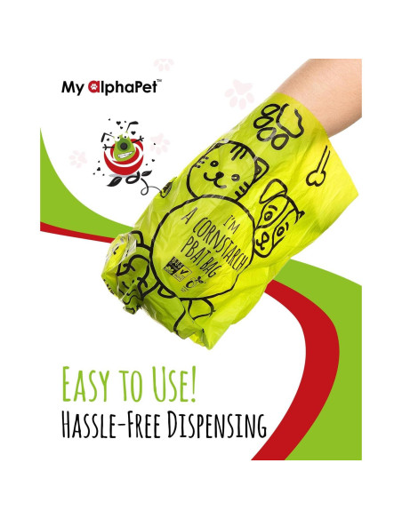 Bolsas Compostables para Perro My AlphaPet 120 Unidades 22.86x33.02cm Bolsas Compostables para Perro My AlphaPet 120 Unidades 22.86x33.02cm
