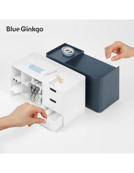Organizador de Escritorio Apilable BLUE GINKGO Hive Stack - Blanco Organizador de Escritorio Apilable BLUE GINKGO Hive Stack - Blanco