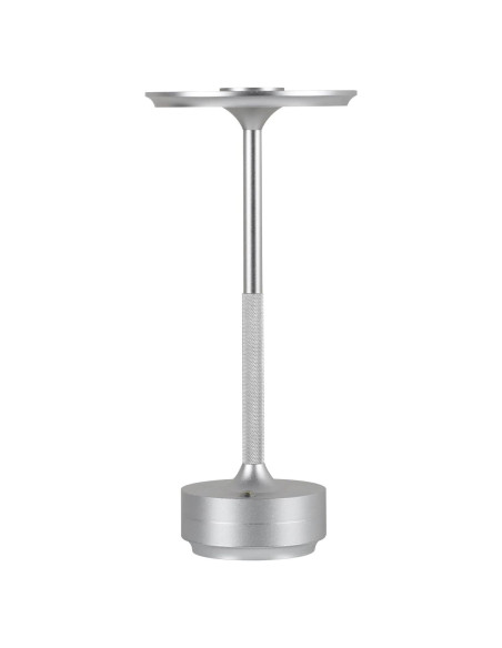 Lámpara de Mesa Inalámbrica LED Recargable 5000mAh Plata Lámpara de Mesa Inalámbrica LED Recargable 5000mAh Plata