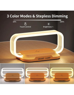 Lámpara de Mesa Táctil iInnovate con Cargador Inalámbrico 15W 2