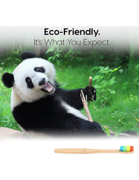 Lote de 5 cepillos de dientes de bambú Blite biodegradables Lote de 5 cepillos de dientes de bambú Blite biodegradables